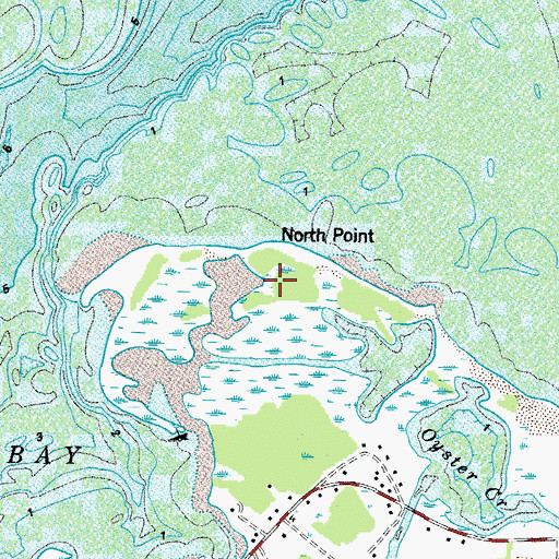 Topographic Map of North Point, VA