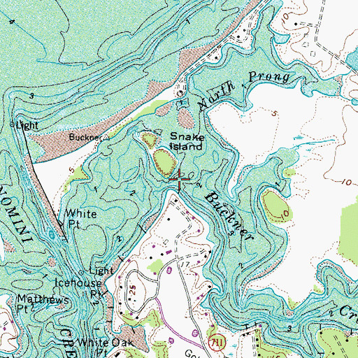 Topographic Map of North Prong Buckner Creek, VA