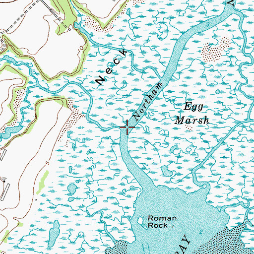 Topographic Map of Northam Creek, VA