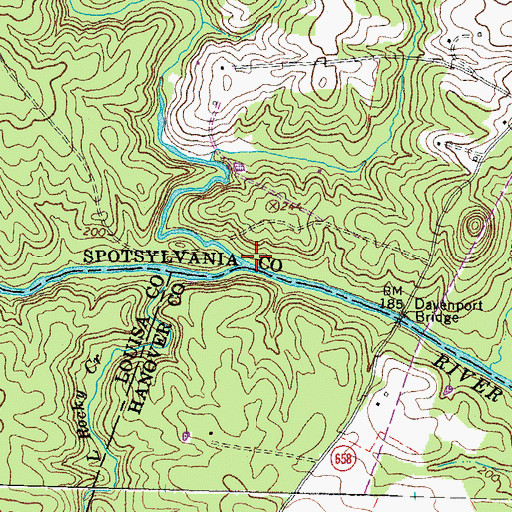 Topographic Map of Northeast Creek, VA
