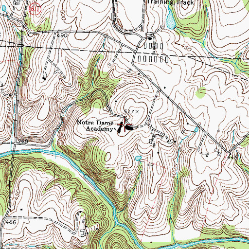 Topographic Map of Middleburg Academy, VA