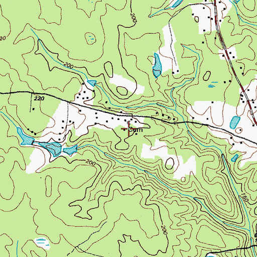 Topographic Map of Oak Grove Baptist Church, VA