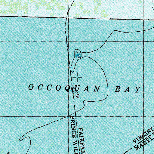 Topographic Map of Occoquan Bay, VA