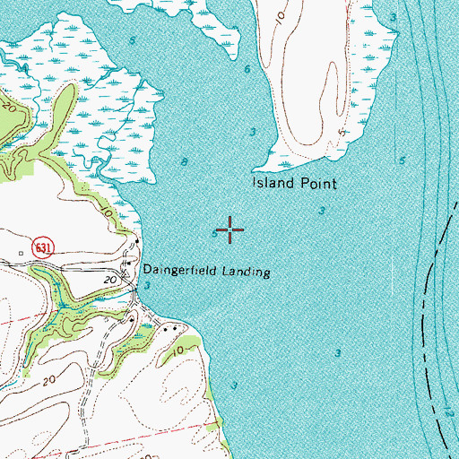 Topographic Map of Occupacia Creek, VA