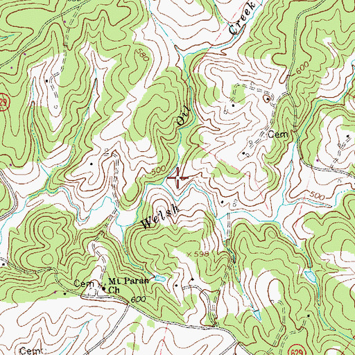 Topographic Map of Oil Creek, VA