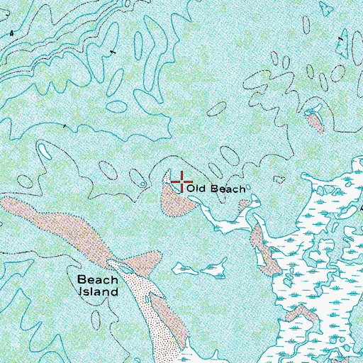 Topographic Map of Old Beach, VA
