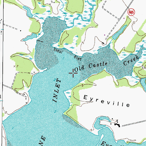 Topographic Map of Old Castle Creek, VA