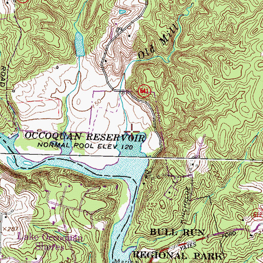 Topographic Map of Old Mill Branch, VA