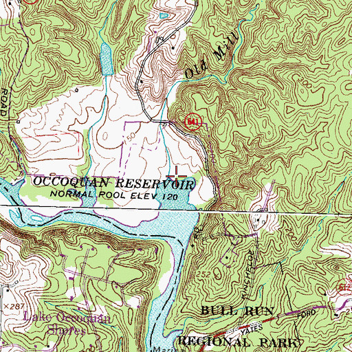 Topographic Map of Old Mill Branch, VA