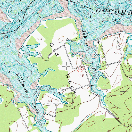 Topographic Map of Old Neck, VA