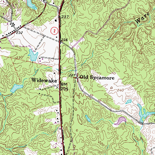 Topographic Map of Old Sycamore, VA