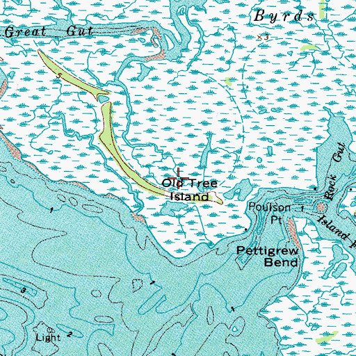Topographic Map of Old Tree Island, VA