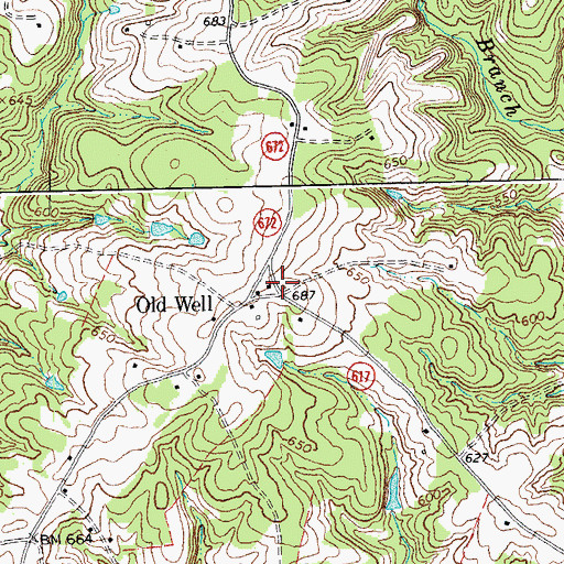 Topographic Map of Old Well, VA