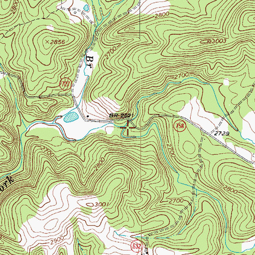 Topographic Map of Oldfield Creek, VA