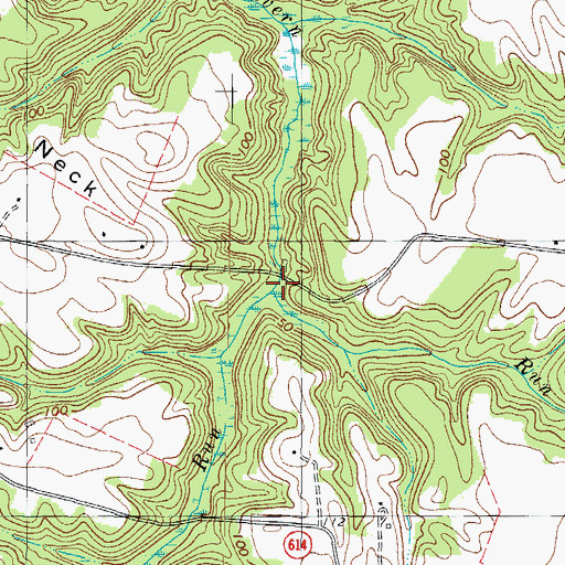 Topographic Map of Oldham Run, VA