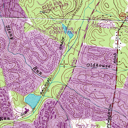 Topographic Map of Oldhouse Branch, VA