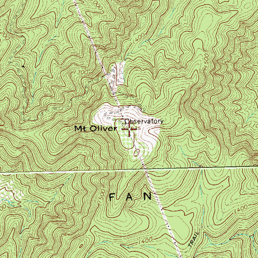 Topographic Map of Mount Oliver, VA
