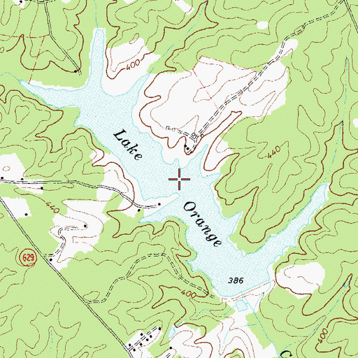 Topographic Map of Lake Orange, VA
