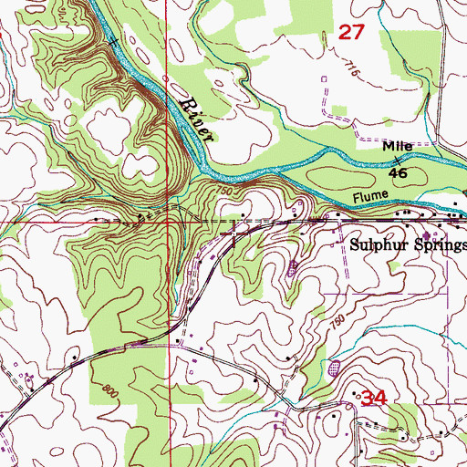 Topographic Map of Pine Chapel Church, AL