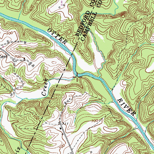 Topographic Map of Orrix Creek, VA