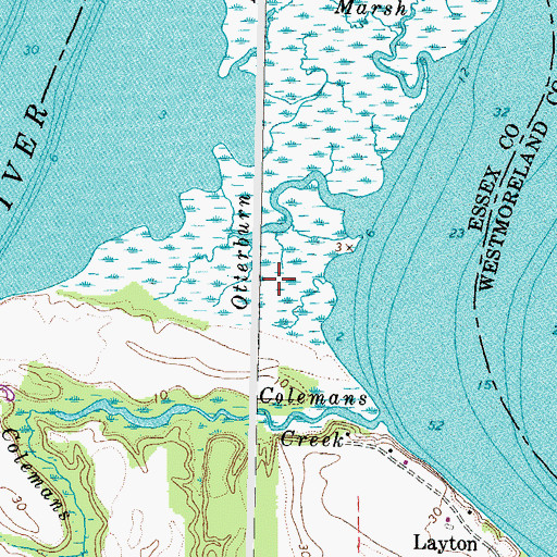 Topographic Map of Otterburn Marsh, VA