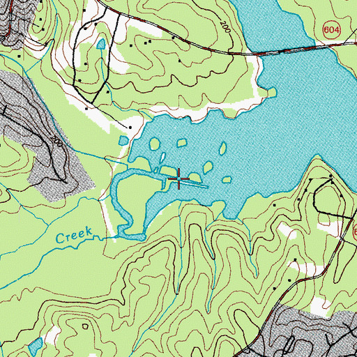 Topographic Map of Otterdale Branch, VA