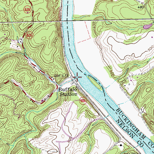 Topographic Map of Owens Creek, VA