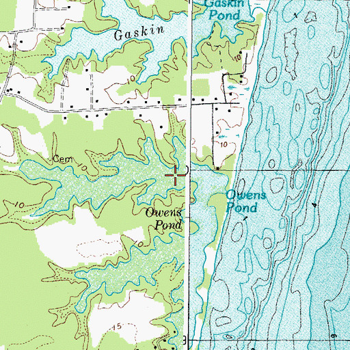 Topographic Map of Owens Pond, VA