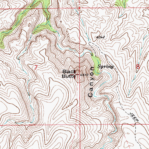 Topographic Map of Black Butte, AZ