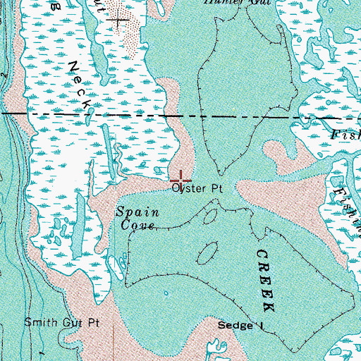 Topographic Map of Oyster Point, VA