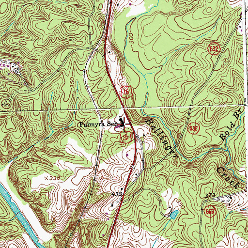 Topographic Map of Palmyra Elementary School, VA