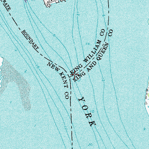 Topographic Map of Pamunkey River, VA