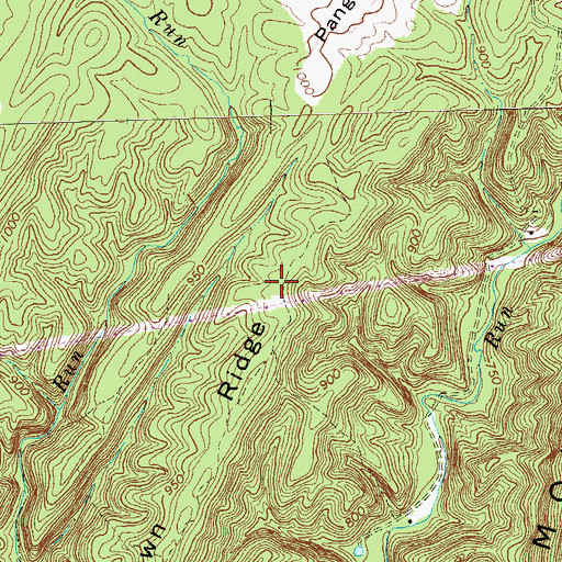 Topographic Map of Pangletown Ridge, VA