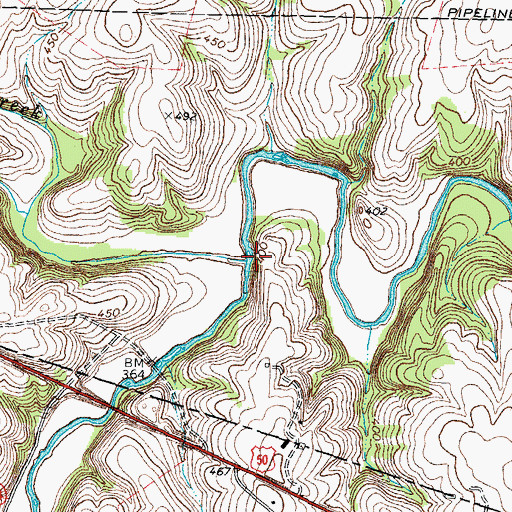 Topographic Map of Panther Skin Creek, VA