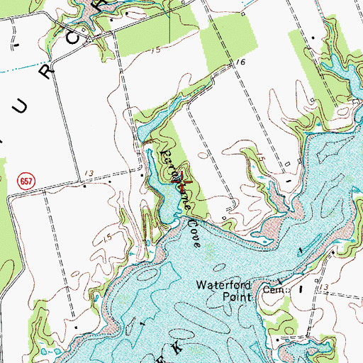Topographic Map of Paraplane Cove, VA