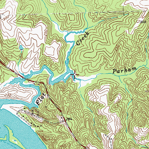 Topographic Map of Parham Creek, VA
