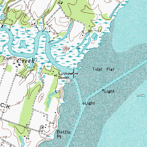 Topographic Map of Parker Creek, VA