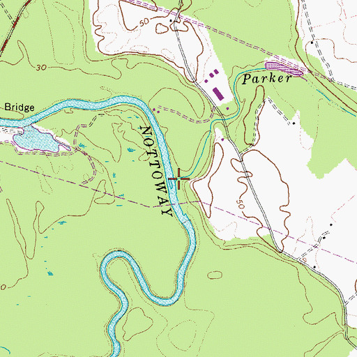 Topographic Map of Parker Run, VA