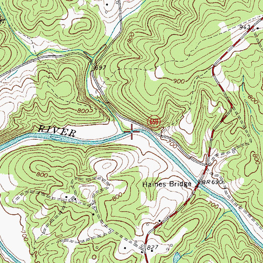 Topographic Map of Parrot Branch, VA