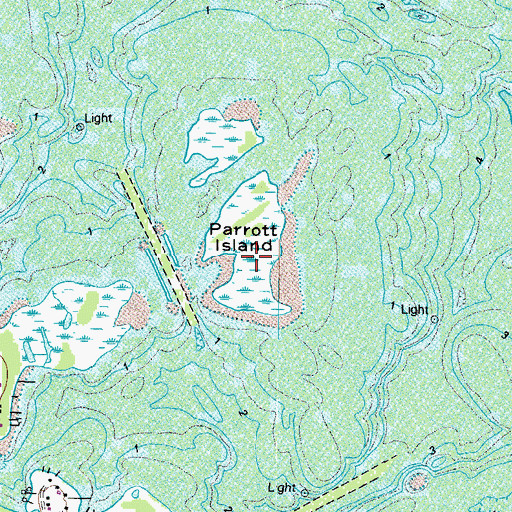 Topographic Map of Parrott Island, VA