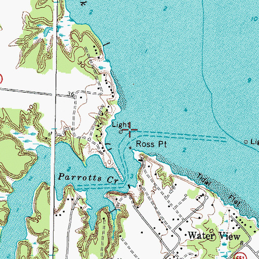 Topographic Map of Parrotts Creek, VA