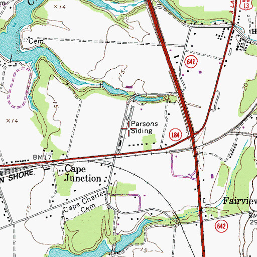 Topographic Map of Parsons Siding, VA