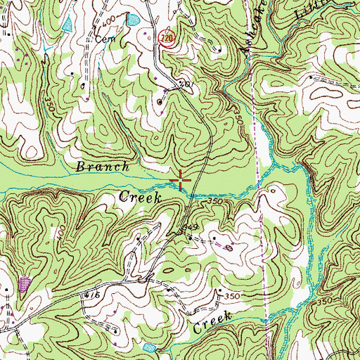 Topographic Map of Partridge Branch, VA