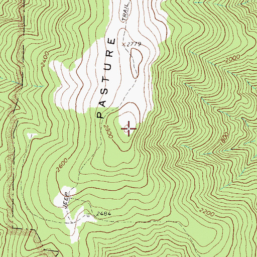 Topographic Map of Pasture Fence Mountain, VA