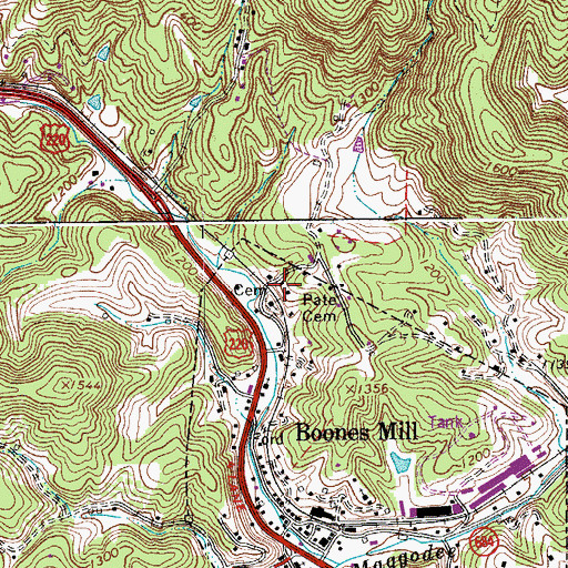Topographic Map of Pate Cemetery, VA