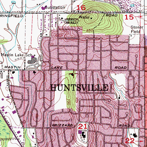 Topographic Map of Prince of Peace Lutheran Church, AL