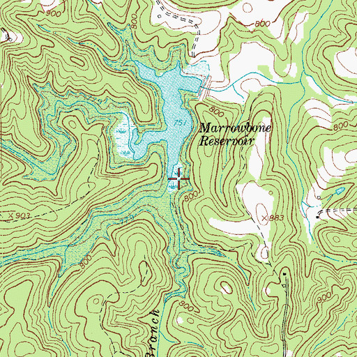 Topographic Map of Patterson Branch, VA