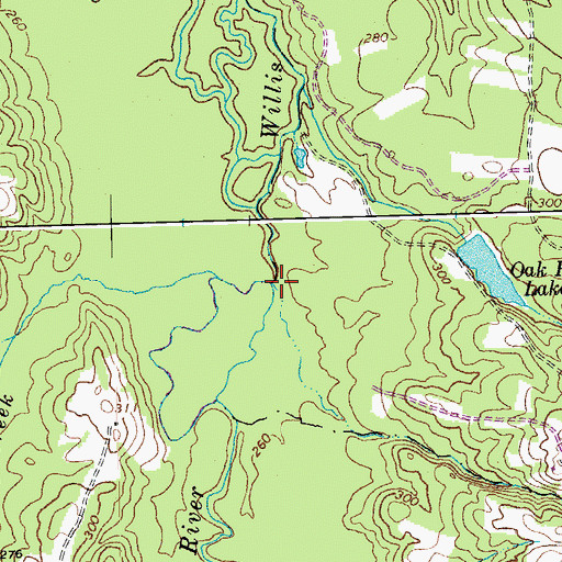 Topographic Map of Payne Creek, VA