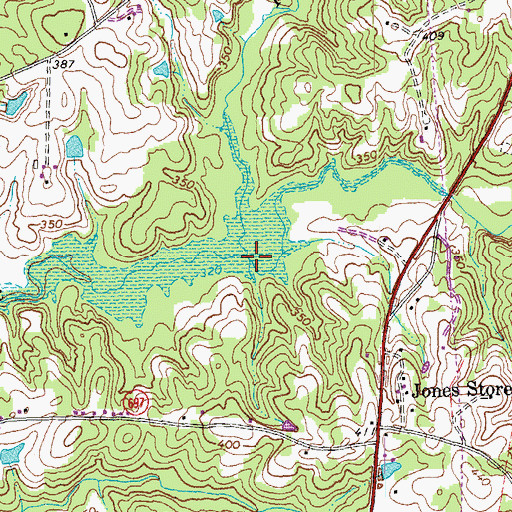 Topographic Map of Peckerwood Branch, VA