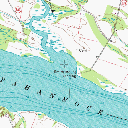 Topographic Map of Peedee Creek, VA
